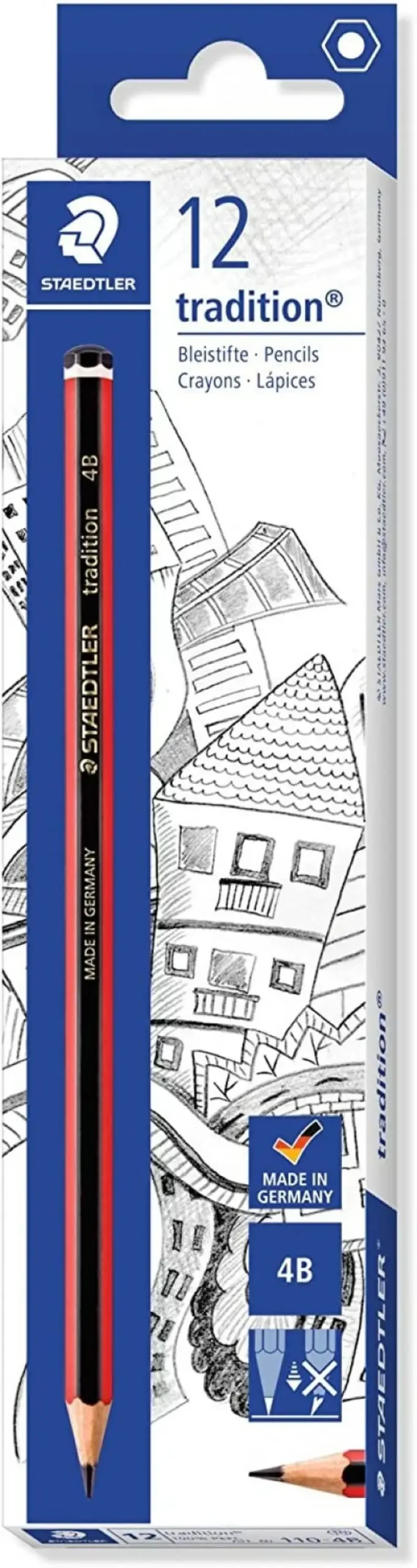 C/12 LAPICES DE GRAFITO TRADITION 4B STAEDTLER
