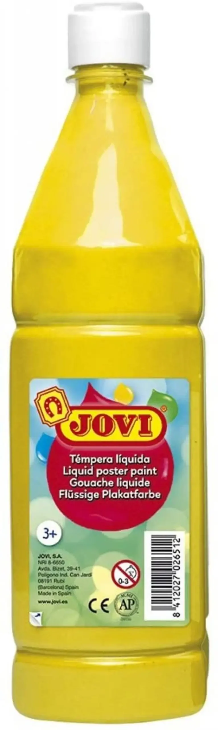 BOTE TEMPERA LIQUIDA JOVI 1000ML AMARILLO
