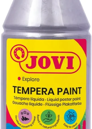 BOTE TEMPERA LIQUIDA JOVI 250ML METALIC PLATA