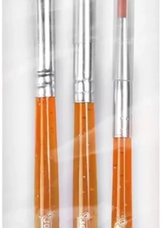 BLISTER 3 PINCELES MAQUILLAJE PLANO FINO Y REDONDO