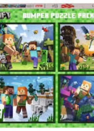 PUZZLE 2D 4X100 PIEZAS MINECRAFT RAVENSBURGER