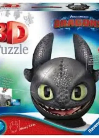 PUZZLE 3D DRAGON TRAINER CON OREJAS 72 PIEZAS