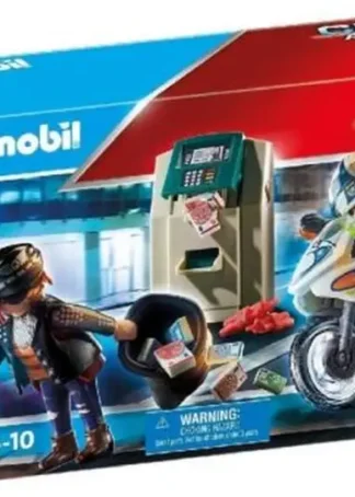 MOTO DE POLICIA PERSECUCION DE LADRON PLAYMOBIL