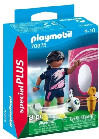 FUTBOLISTA CON MURO DE GOL PLAYMOBIL