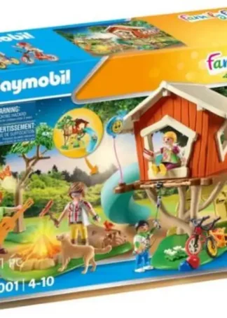 AVENTURA EN LA CASA DEL ARBOL CON TOBOGAN PLAYMOBIL