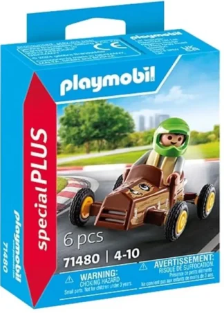 NIÑO CON KART PLAYMOBIL