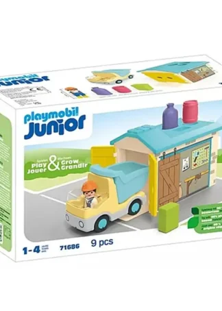 CAMION DE OBRAS CON GARAJE PLAYMOBIL JUNIOR