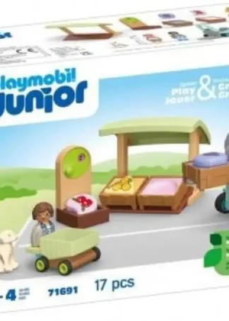 PUESTO ECOLOGICO DE Y CARRETILLA PLAYMOBIL JUNIOR