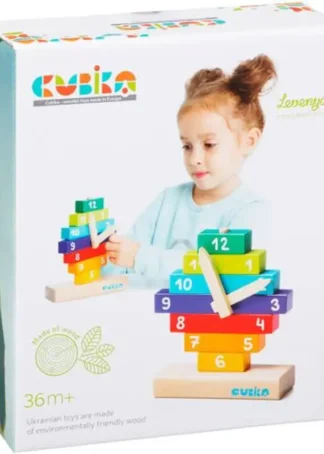 RELOJ DE MADERA 10 UDS CUBIKA