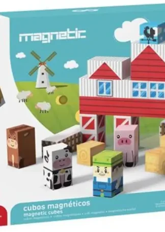 JUEGO MAGNETICO LA GRANJA 54 CUBOS GIROS