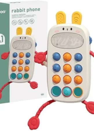 TELEFONO CONEJITO INTERACTIVO 8 FUNCIONES GIROS