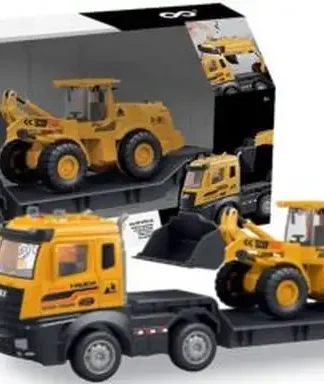 2 EN 1 CAMION DE TRANSPORTE Y PALA LUZ Y SONIDOS GIROS