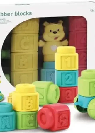 PACK 19 BLOQUES DE GOMA SUAVE LETRAS Y NUMEROS GIROS