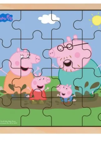 (D)PEPPA PIG BARRO PUZZLE DE MADERA 16 PIEZAS