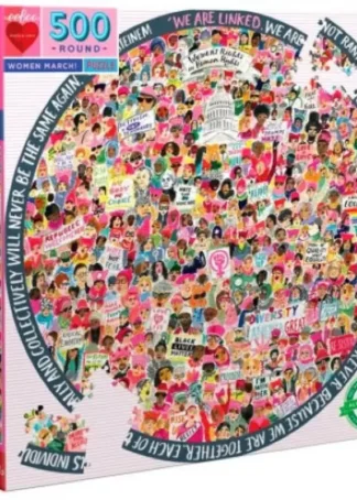 PUZLE REDONDO 500 PIEZAS MARCHA DE LAS MUJERES EEBOO