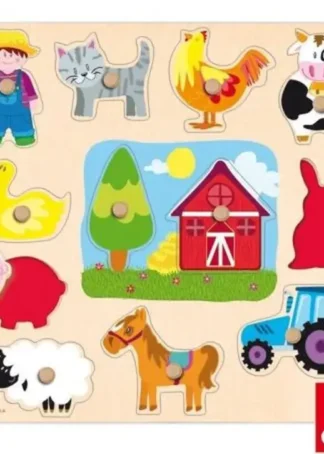 PUZZLE SILUETAS GRANJA.(12 PZAS)