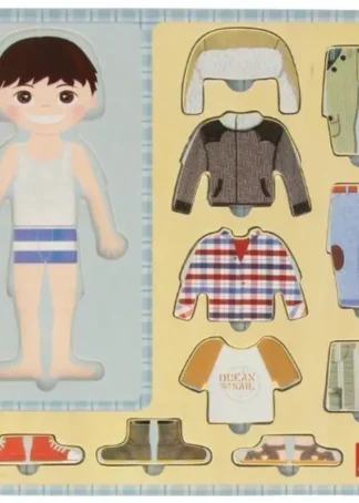 PUZZLE VESTIR NIÑO.(10 PZAS)