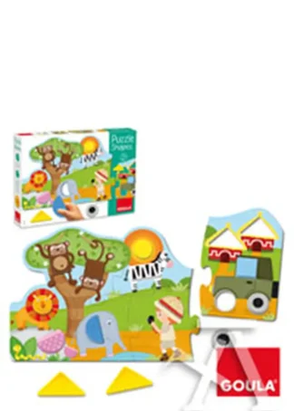 PUZZLE SHAPES FORMAS GEOMETRICAS SAFARI 19 PIEZAS