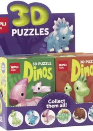 EXP 6 PUZLES 3D DINOSAURIOS MODELOS SURTIDOS