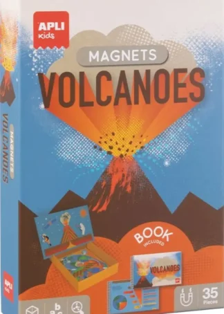 JUEGO MAGNETICO VOLCANES 35 PIEZAS IMANTADAS
