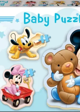 MICKEY BABY PUZZLES.(5 PUZZLES/3,4,5 PZAS)