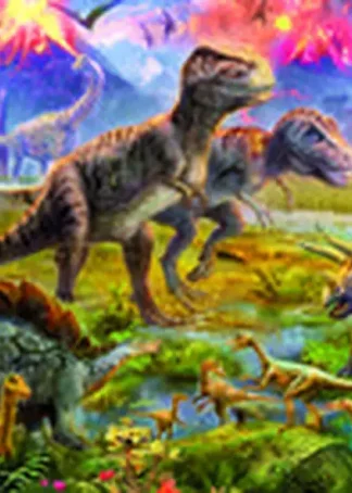 ENCUENTRO DE DINOSAURIOS.(PUZZLE 500)