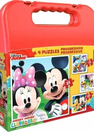 MICKEY MOUSE 4 PUZZLES PROGRESIVOS 12-16-20-25 PIEZAS