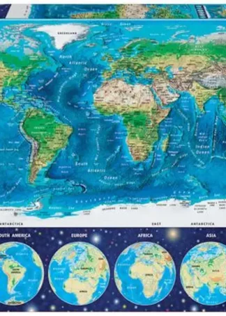 MAPAMUNDI FISICO NEON PUZZLE 1000 PIEZAS