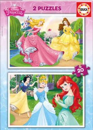 PRINCESAS DISNEY 2 PUZZLES 20 PIEZAS