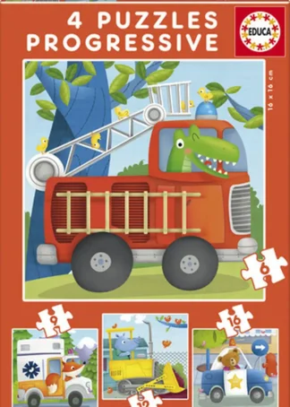PATRULLA DE RESCATE 4 PUZZLES PROGRESIVOS 6,9,12,16 PIEZAS