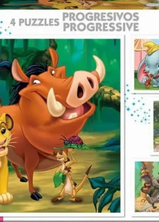 PROGRESIVOS DISNEY ANIMALS DUMBO+BAMBI+LION K.+JUNGLE BOOK