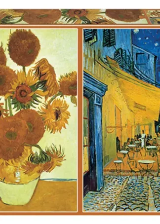 GIRASOLES + TERRAZA CAFE NOCHE, V. VAN GOGH 2X1000 PZS