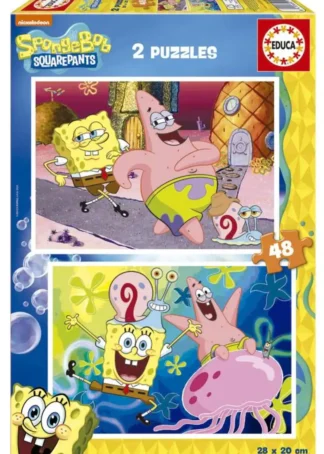 BOB ESPONJA PUZZLE 2X48 PIEZAS