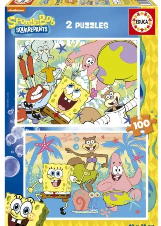BOB ESPONJA PUZZLE 2X100 PIEZAS