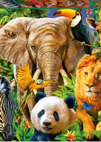 PUZZLE COLLAGE DE ANIMALES SALVAJES 500 PIEZAS