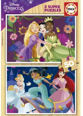 PUZZLE INFANTIL DISNEY PRINCESS 2X50 PIEZAS