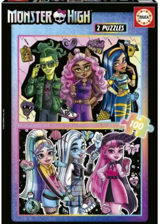 PUZZLE INFANTIL 2X100 PIEZAS MONSTER HIGH