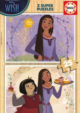 PUZZLE 2X25 PIEZAS MADERA WISH