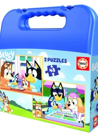 MALETA 2X48 PUZZLES BLUEY