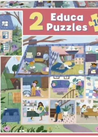 PUZZLE 2X100 PIEZAS CASA INSIDE OUTSIDE