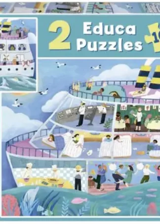 PUZZLE 2X100 PIEZAS BARCO INSIDE OUTSIDE