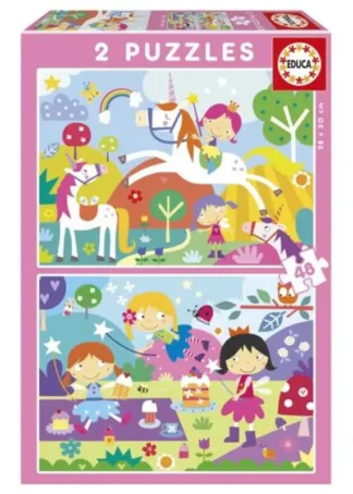 PUZZLE 2X48 PIEZAS MUNDO DE FANTASIA