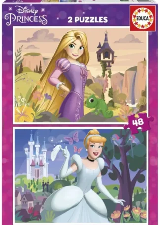 PUZZLE 2X48 PIEZAS PRINCESAS DISNEY
