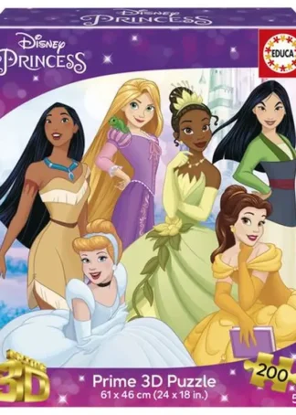 PUZZLE 3D LENTICULAR 200 PIEZAS DISNEY PRINCESS