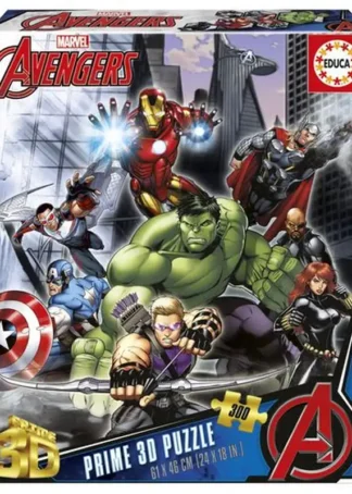 PUZZLE 3D LENTICULAR 300 PIEZAS MARVEL AVENGERS