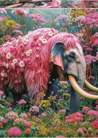 PUZZLE 500 PIEZAS PLUS ELEFANTE FLORAL