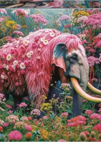 PUZZLE 1000 PIEZAS ELEFANTE FLORAL