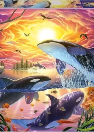 PUZZLE 4000 PIEZAS ORCAS Y LOBO