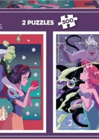 PUZZLE 2X500 PIEZAS VILLANAS Y PRINCESAS