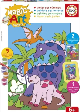 MAGIC ART NUMBER ART +6 DINOSAURIOS